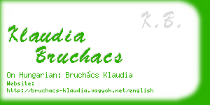 klaudia bruchacs business card